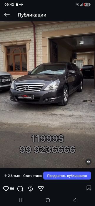 Nissan teana ideal xollatta