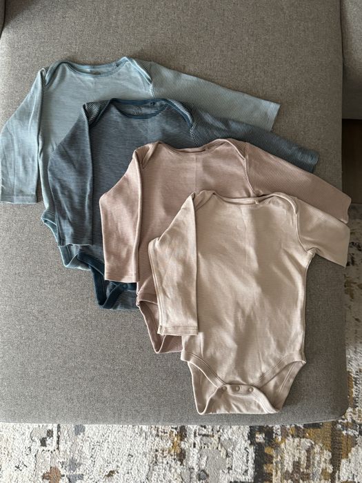 Set 4 Body maneca lunga Next, 9-12 luni