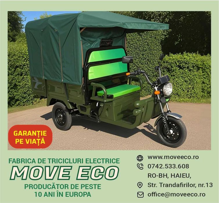 NOU - Triciclu electric MoveEco omologat 45 km/h md.2026