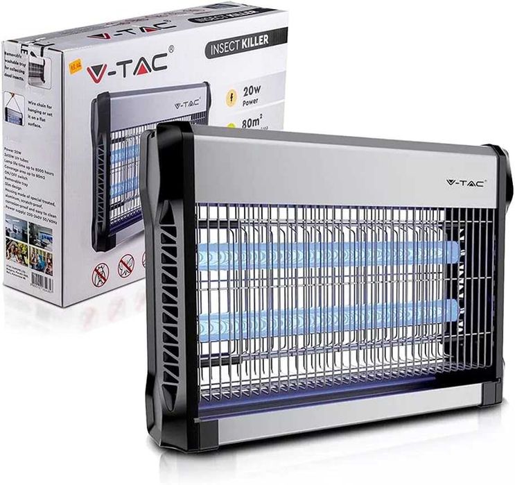 Топ цена! Електрическа UV лампа против насекоми V-TAC 20W