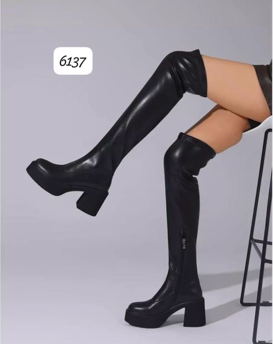 Стильные ботфорты на удобном каблуке