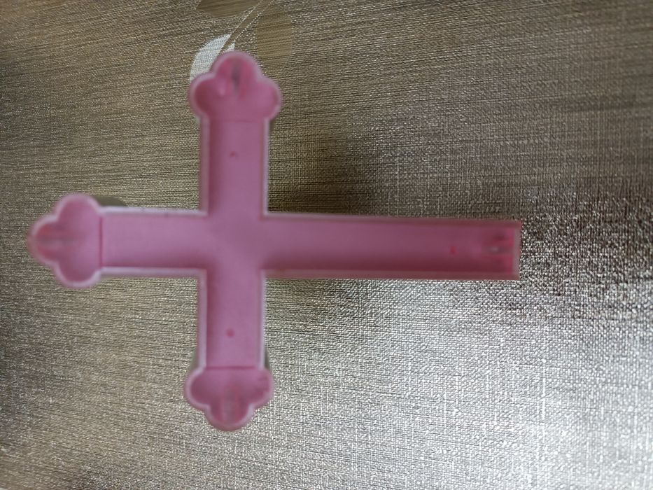 Светещ кръст червен/розов 220v