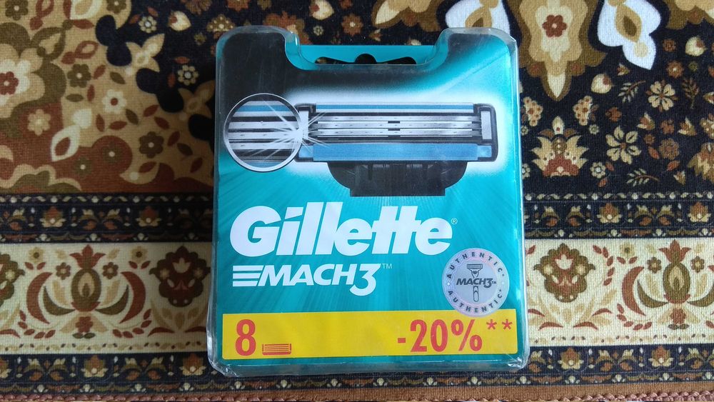 Сменные кассеты GILLETTE Mach3 8 шт. Original