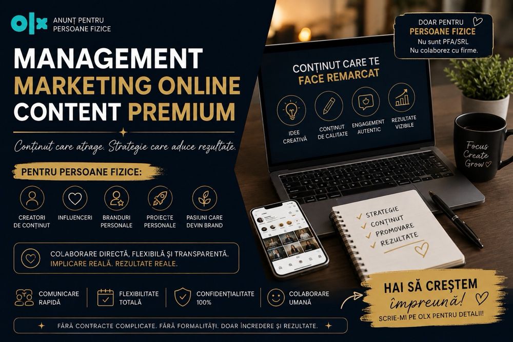 Caut Colaboratoare (Fete) pentru Platforme Media – Management Complet