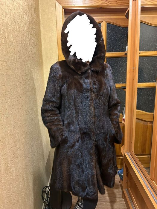 Норковая шуба цвет коричневый