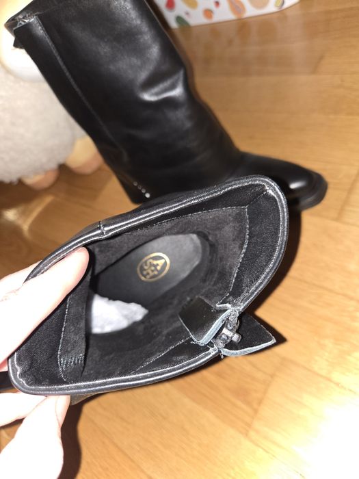 ASH Lenny boots / ghete piele noi,negre, nr 37