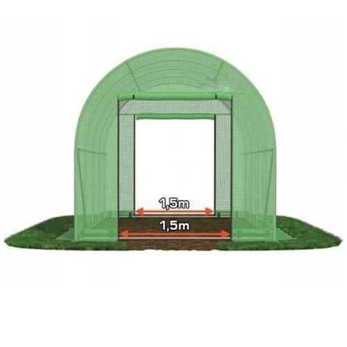 Solar de grădină 8x4x2.5m, polietilenă 240 g/m2, rezistentă la UV, țeavă 32 * 1.2mm