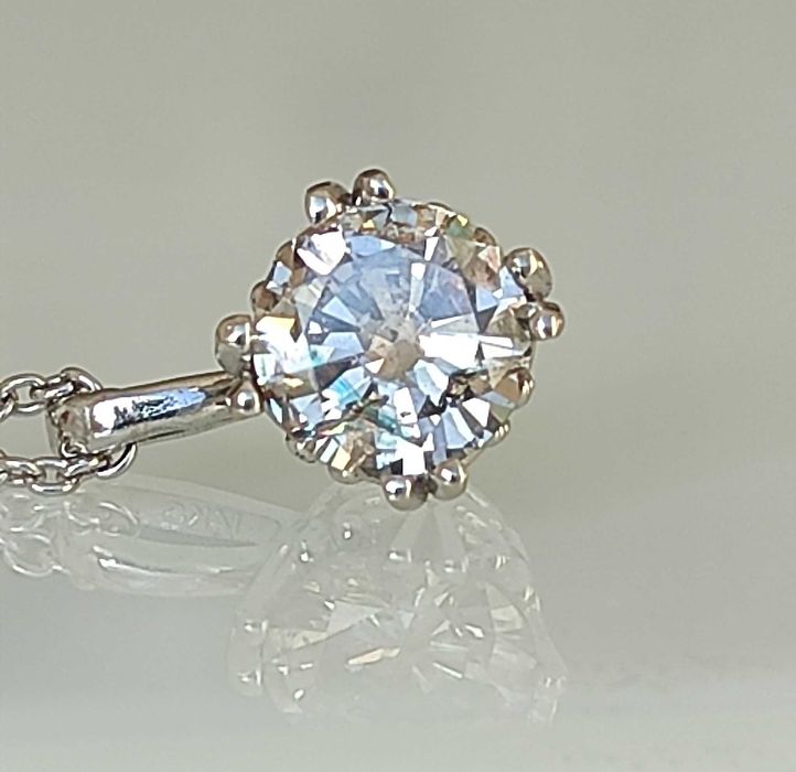 Colier aur 14k cu diamant 0.9ct