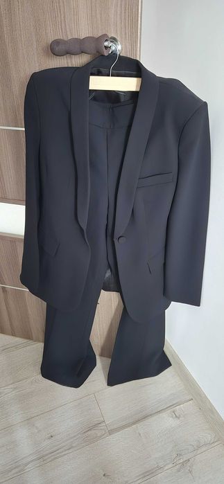 Set negru Zara sacou si pantaloni lungi