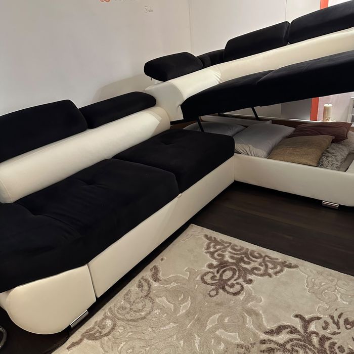 Canapea modulara in U extensibila cu lada depozitare stare impecabila
