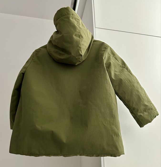 Jachetă parka ușoară, matlasată, Zara, mărimea 92, verde kaki