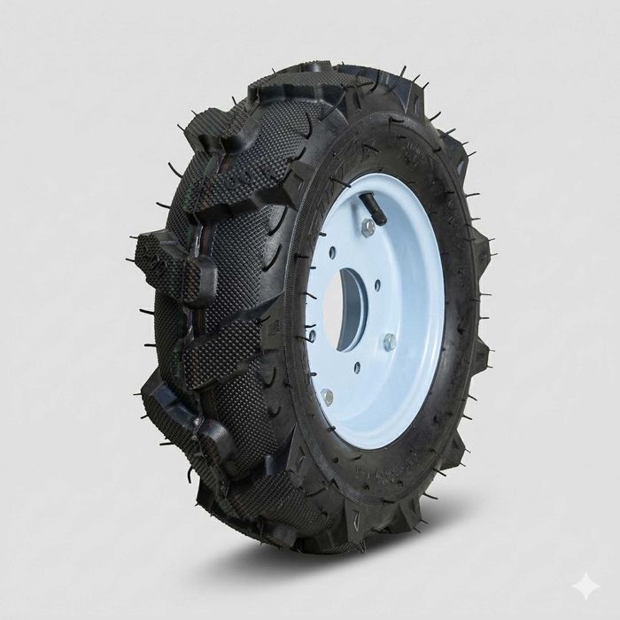 Set 2 roti motocultor 400-8 cu valva, Sarcina maxima 168KG, 4 PR, Alb