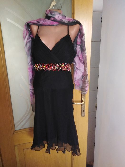 Rochie din mătase naturala, Guy Laroche, mărimea 46, purtata o singura