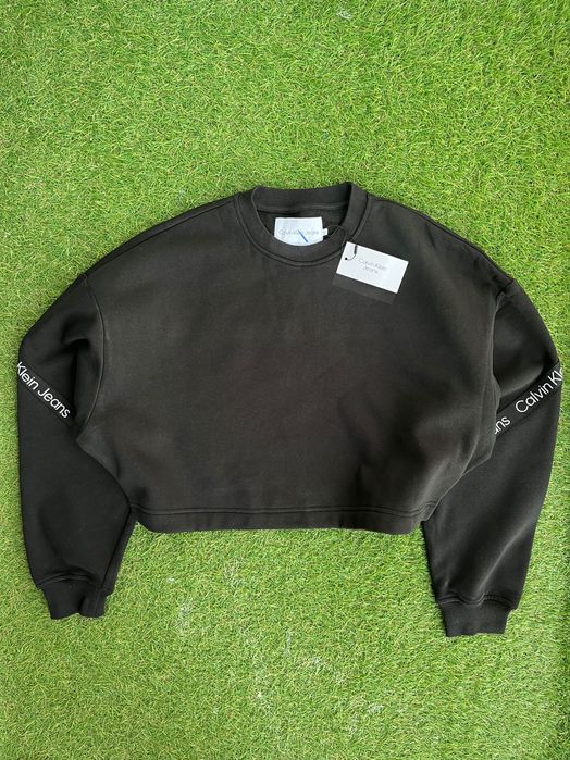 Дамска блузка : CALVIN KLEIN JEANS Cropped Sweatshirt M