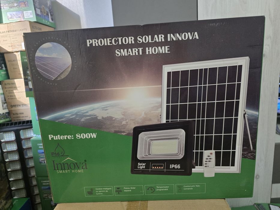 Lămpi solare, proiectoare solare,  camere de supraveghere solare INNOVA