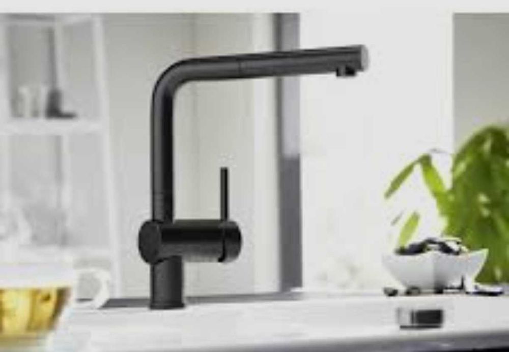 Черен смесител за кухня Blanco Linus-S HD Silgranit-Look, нов