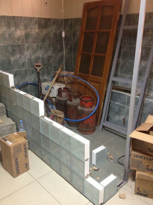 Стеклоблок (Китай) б/у разные цвета