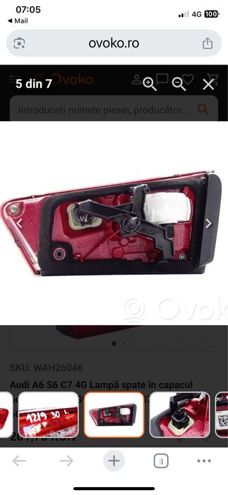 Tripla portbagaj audi a6c7