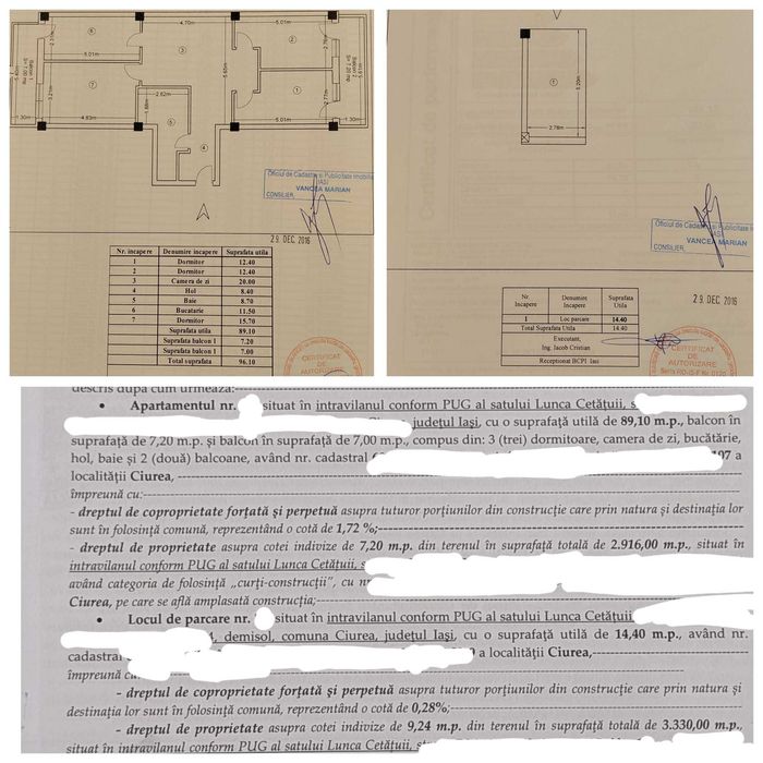 Proprietar–apartament 4 camere, 89,1 mp utili, 2 balcoane mari și loc de parcare subteran