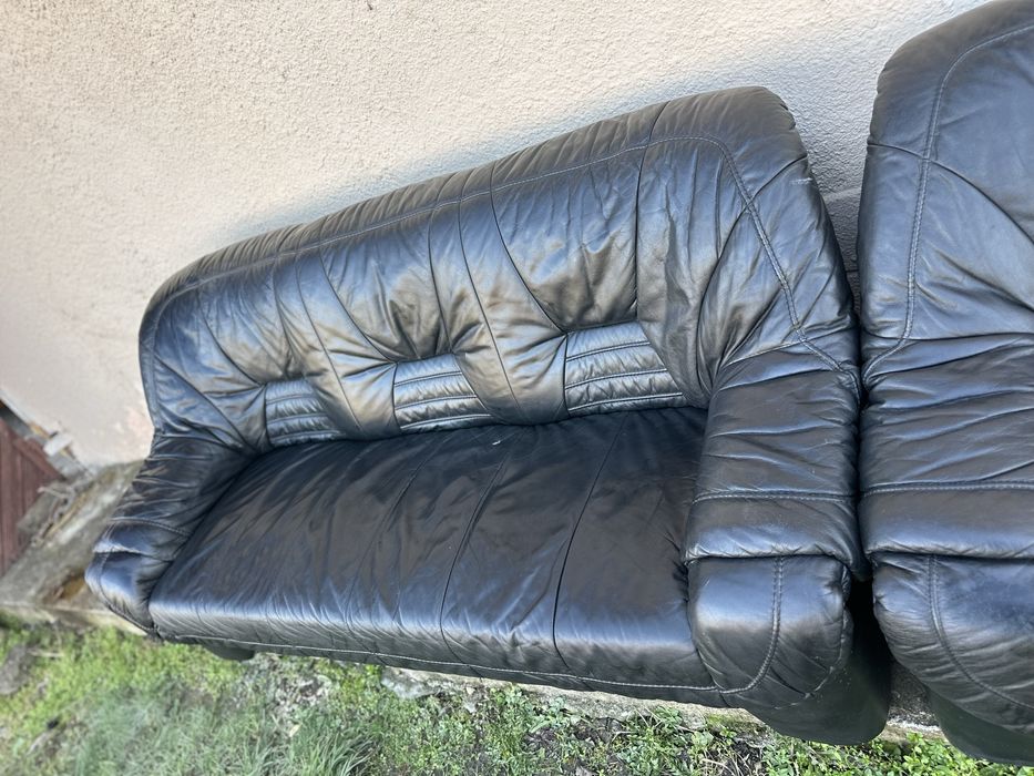 Комплект кожени дивани 3-ка + 2-ка – естествена кожа