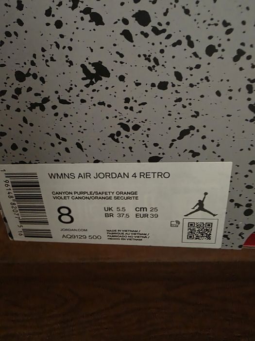 Air Jordan 4 Retro Canyon Purple