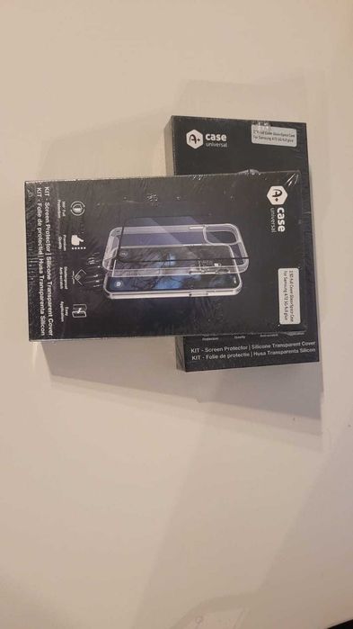 Set Folie de protectie Tempered Glass / Husa silicon Samsung A52 5G