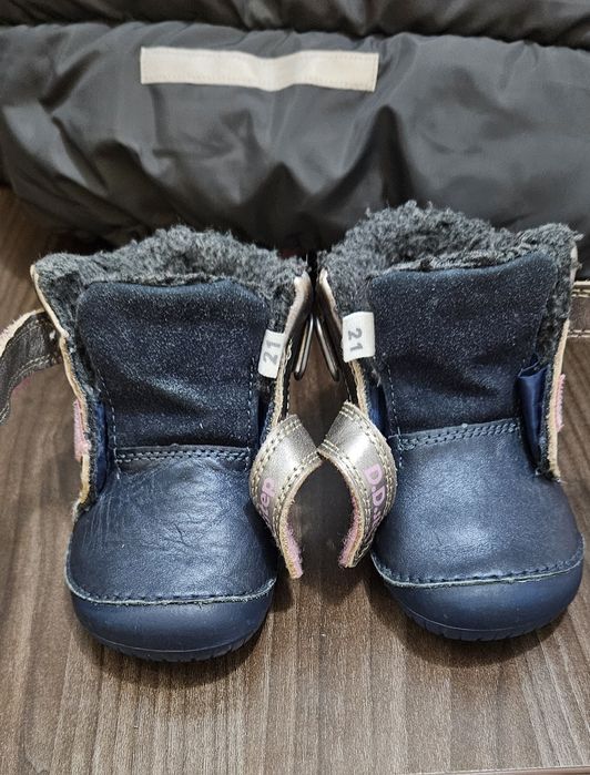 Ghete Barefoot fete, piele naturala, captusite, D.D.Step, marimea 21