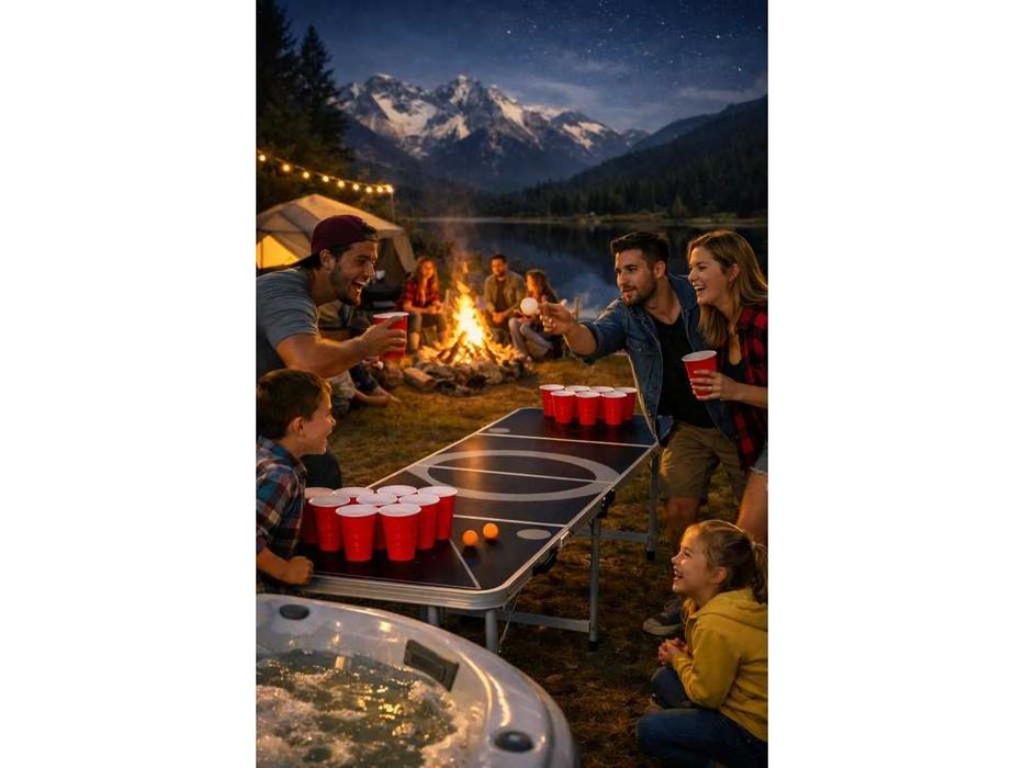 НОВИ! Сгъваема маса за бира понг 240см Beer Pong