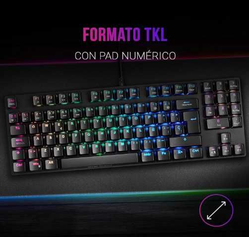 Мехнична клавиатура Mars Gaming MKREVO PRO, RGB геймърска клавиатура