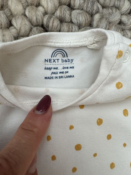 Бебешки дрешки комплект Next рокля боди и чорапогащник