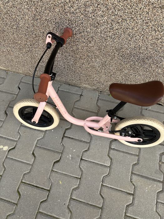 Bicicleta fara pedale Runride 500 10'' Roz-Bej Copii