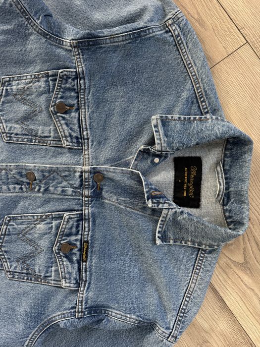 Geaca de Blugi WRANGLER Trucker Anii 90 Albastru Barbati | Marime M