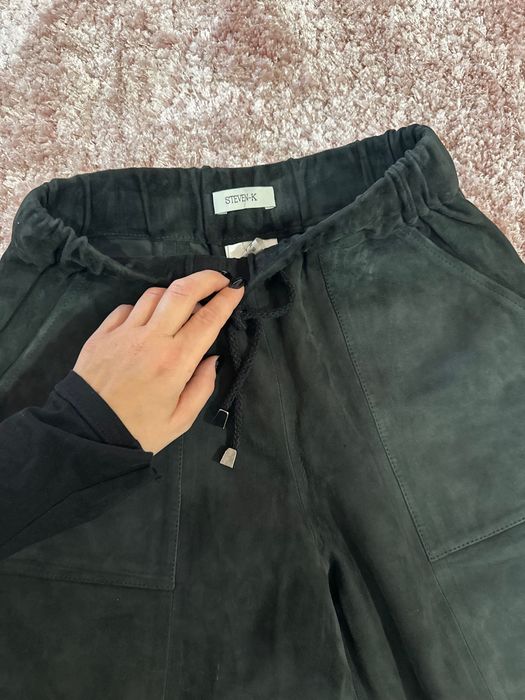 Pantaloni palazo piele caprioara STEVEN K