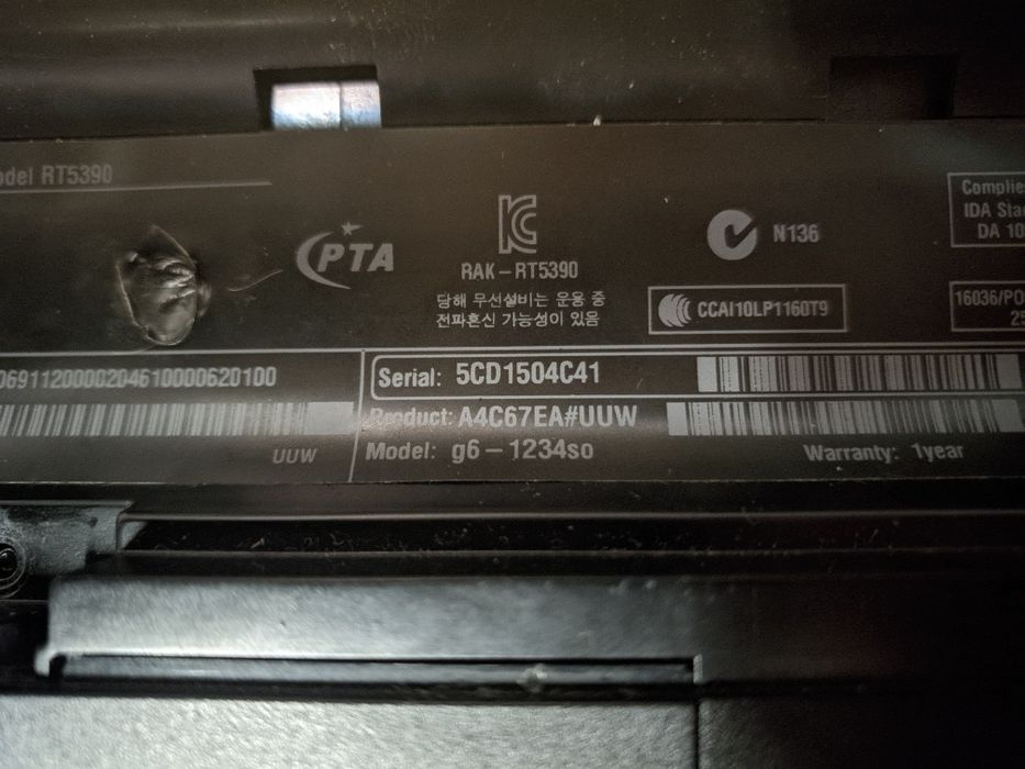 Dezmembrez laptop HP Pavilion G6 - 1234so