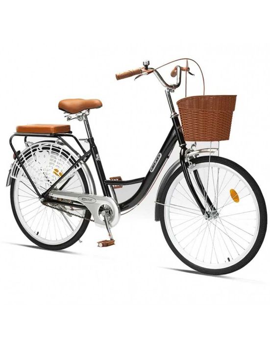 Дамски велосипед с кошница за багаж