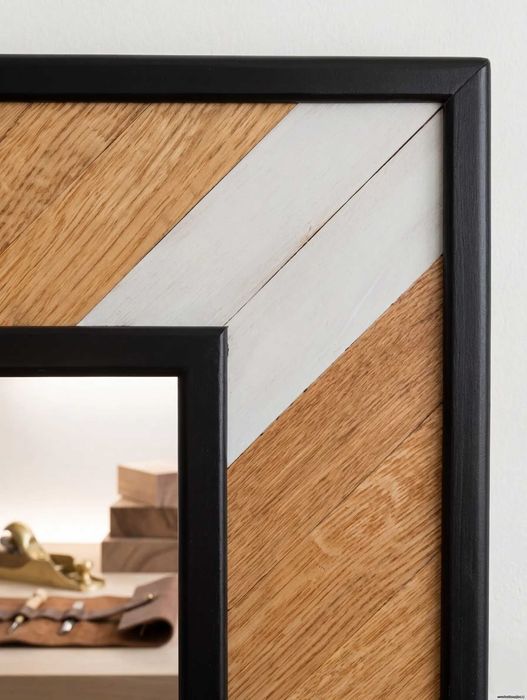 Oglindă de Perete - Design Geometric Wood