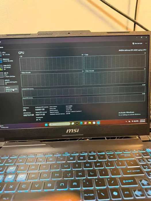 Laptop MSI / I7 Gen.13 / 16 GB RAM DDR5 / RTX 4060 / Garantie *Krom Amanet Margeanului *