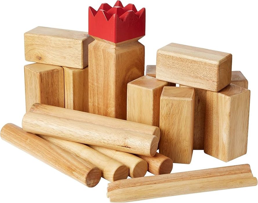 Шведска скандинавска игра BEX Kubb оригинална, бонус шведско знаме