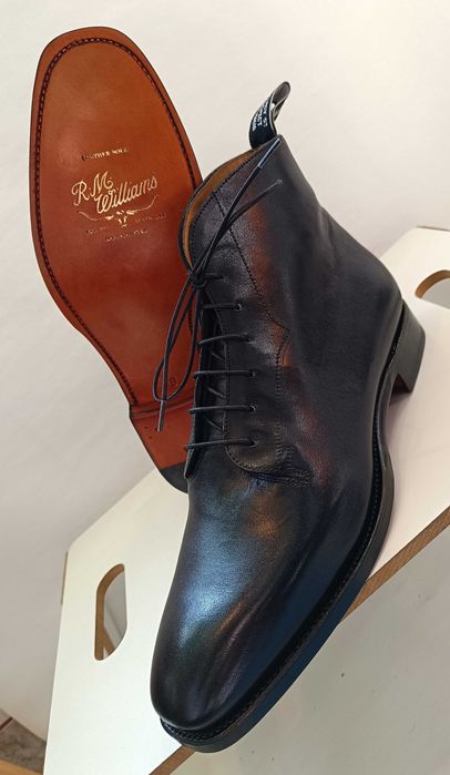 Ghete lace up de lux 43 44 43 R. M. Williams NOI lucrate manual piele