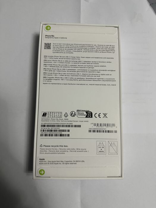 Iphone 16e Black 128GB