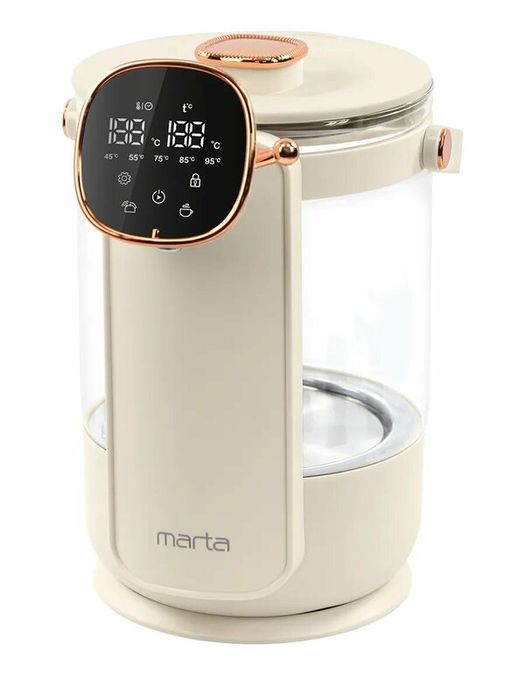Термопот MARTA MT-TP2004A светло-бежевый/розовое золото 3 л