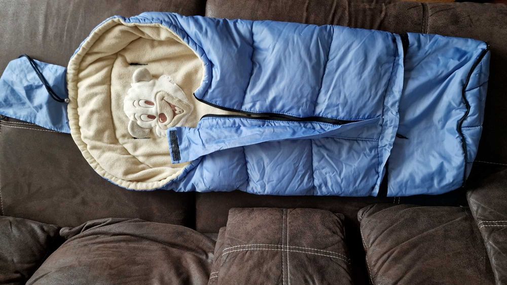 Детски син термо чувал за количка