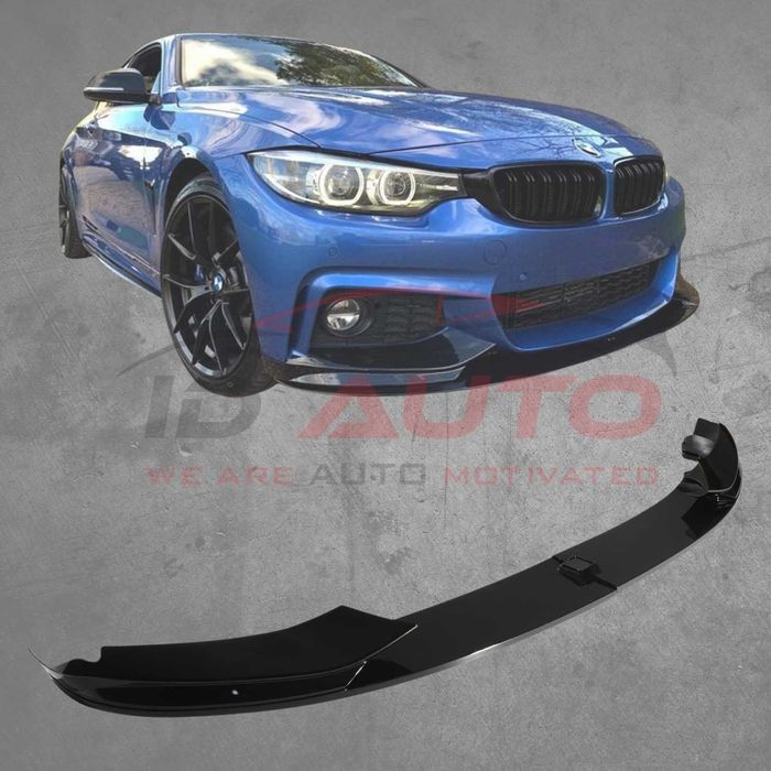 Преден лип спойлер BMW 4 Series F36 (2014–2020), черен гланц, бмв ф36
