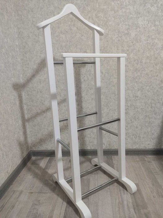 Классическая деревянная вешалка , напольная для одежды, из двух частей