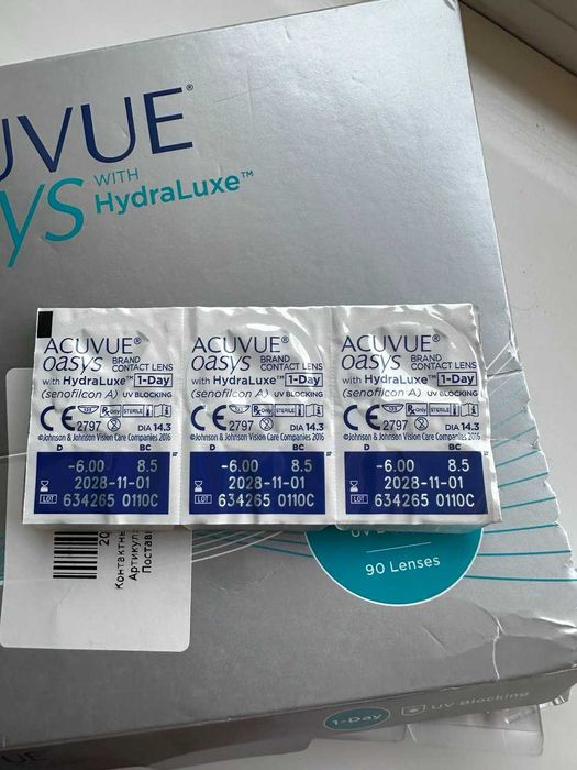 Контактные Линзы Acuvue Oasys HydraLuxe (1-Day)
