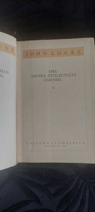 John Locke - Eseu Asupra Intelectului Omenesc ( 2 volume cartonate )