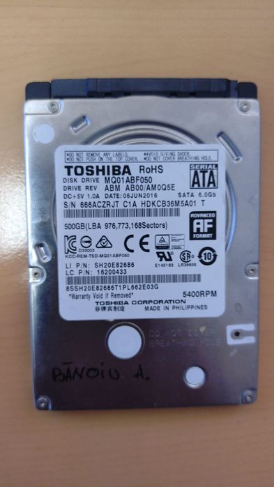Hard disk și Memorii RAM pentru laptop de vanzare