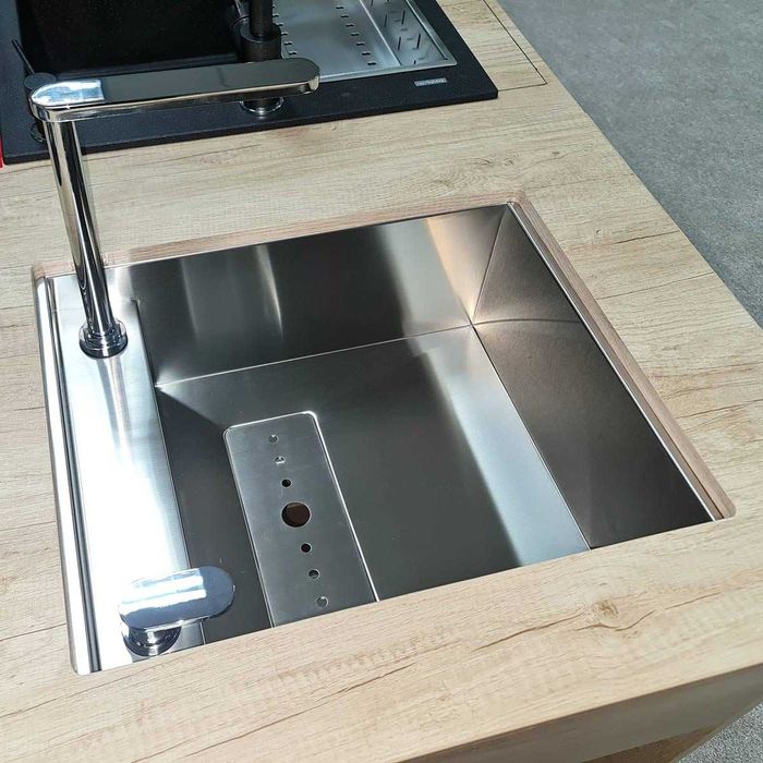 Chiuveta bucatarie inox CookingAid INVISIBLE 40R + baterie telescopica