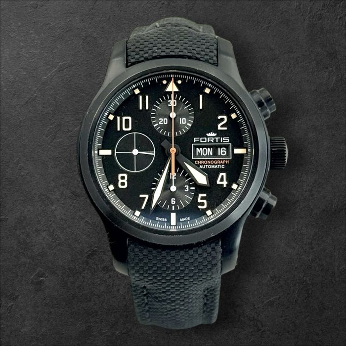 Fortis B-42 Pilot Professional Chronograph (Black PVD) мъжки часовник