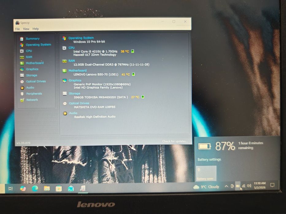 Laptop Lenovo i5 gen4